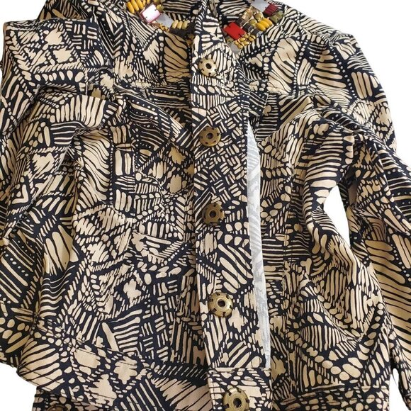 Ruby Rd Women’s Size 14 Jeweled Neckline ¾ Sleeve Button Front Jacket -NWT - Picture 9 of 16